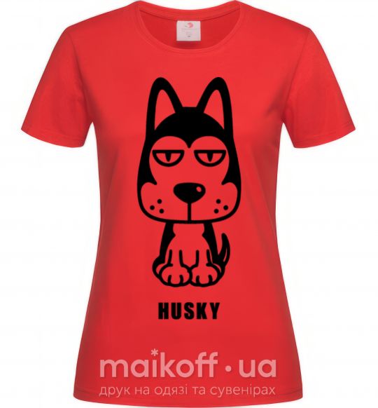 Жіноча футболка Husky Червоний фото