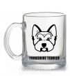 Чашка скляна Yorkshire terrier Прозорий фото