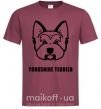 Мужская футболка Yorkshire terrier Бордовый фото