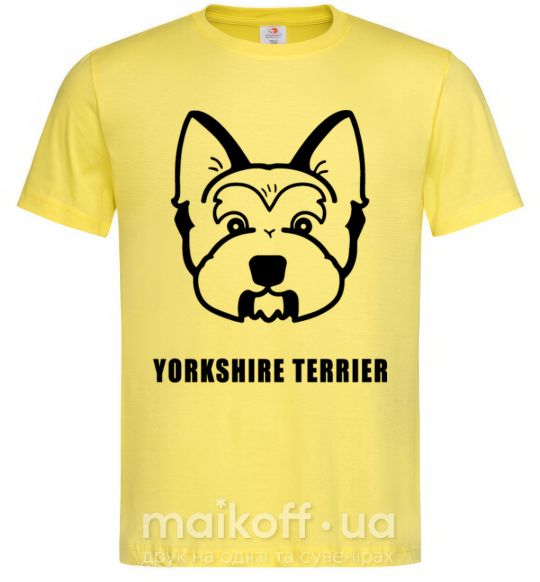 Мужская футболка Yorkshire terrier Лимонный фото