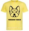Мужская футболка Yorkshire terrier Лимонный фото
