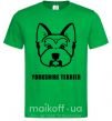 Мужская футболка Yorkshire terrier Зеленый фото