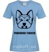 Жіноча футболка Yorkshire terrier Блакитний фото
