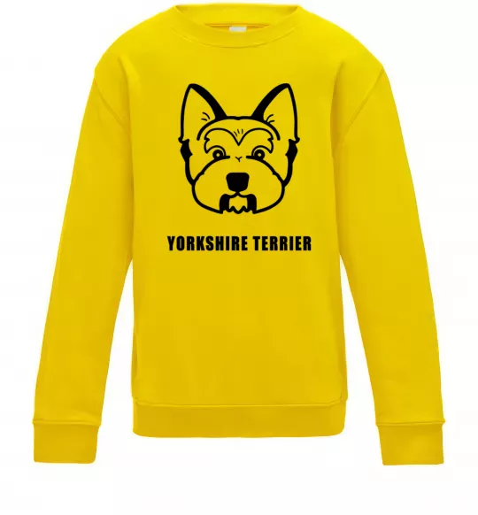 Детский Свитшот Yorkshire terrier Солнечно желтый фото