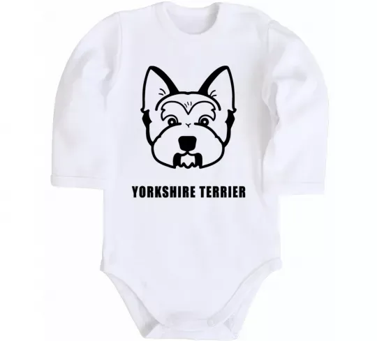 Детский боди Yorkshire terrier Белый фото