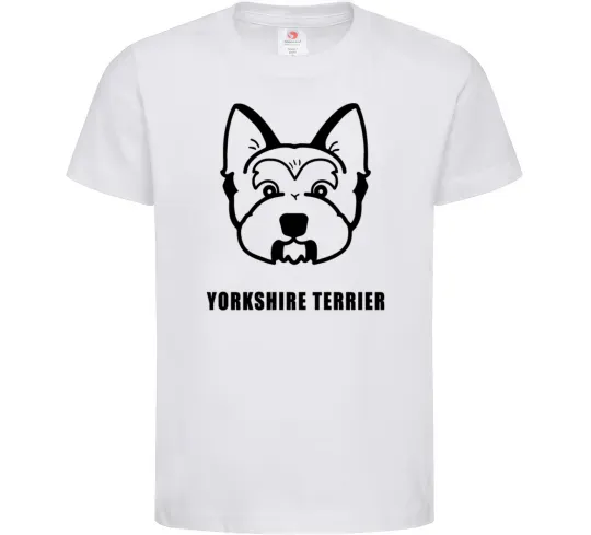 Дитяча футболка Yorkshire terrier Білий фото