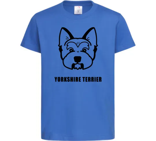 Дитяча футболка Yorkshire terrier Яскраво-синій фото