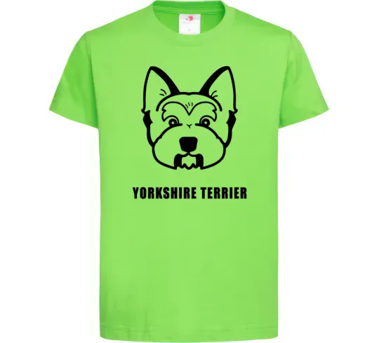 Дитяча футболка Yorkshire terrier Лаймовий фото