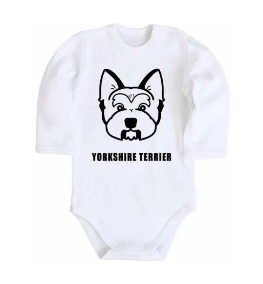 Детский боди Yorkshire terrier Белый фото