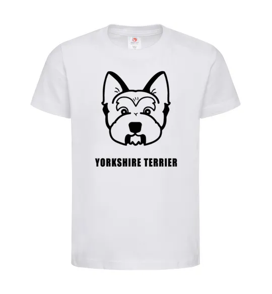 Дитяча футболка Yorkshire terrier Білий фото