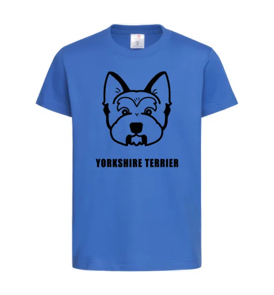 Дитяча футболка Yorkshire terrier Яскраво-синій фото