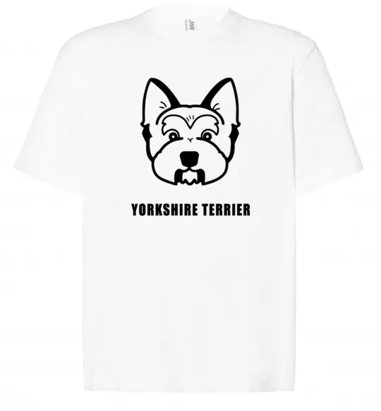 Футболка Оверсайз Yorkshire terrier Белый фото