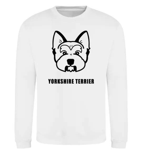 Свитшот Yorkshire terrier Белый фото
