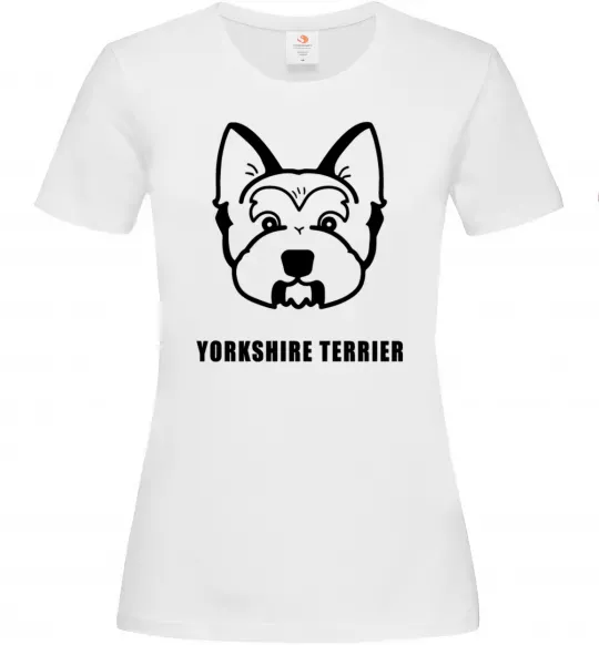 Жіноча футболка Yorkshire terrier Білий фото