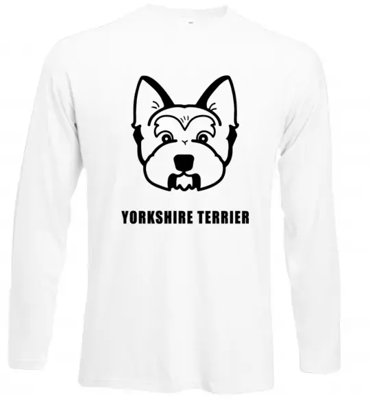 Лонгслів Yorkshire terrier Білий фото