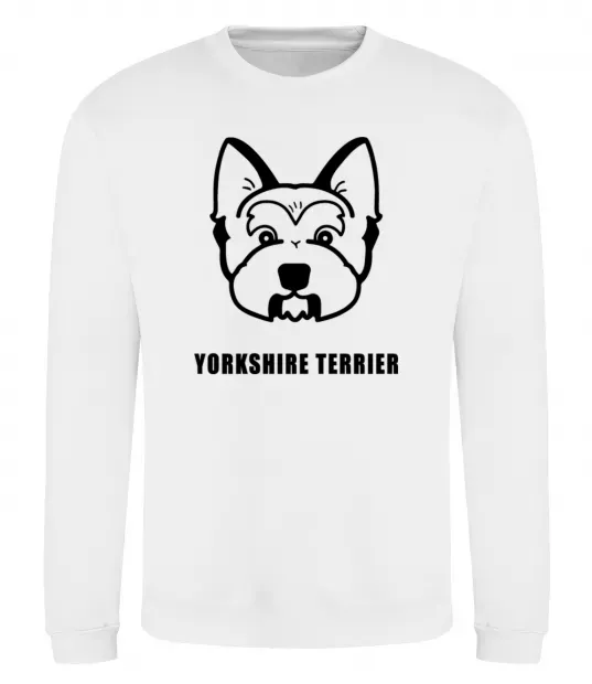Свитшот Yorkshire terrier Белый фото