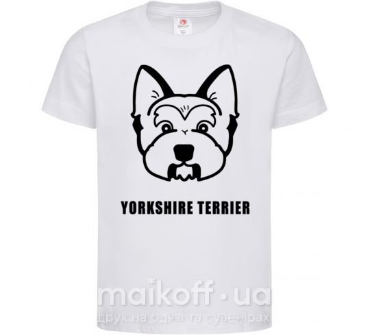 Детская футболка Yorkshire terrier Белый фото