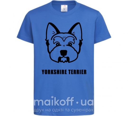 Детская футболка Yorkshire terrier Ярко-синий фото