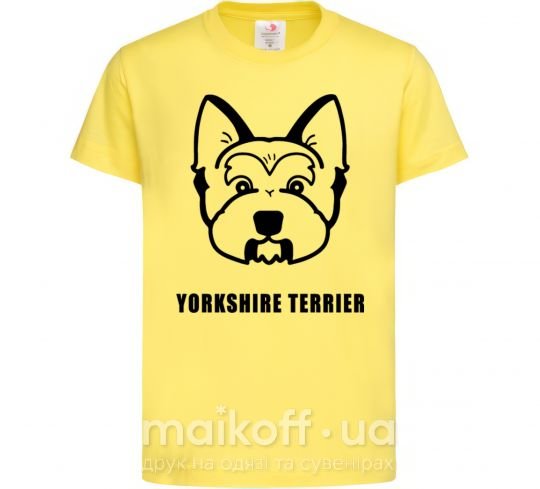 Детская футболка Yorkshire terrier Лимонный фото