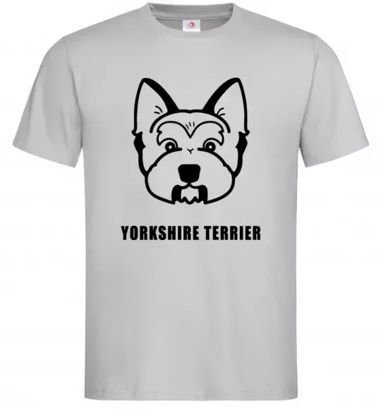 Чоловіча футболка Yorkshire terrier Сірий фото
