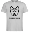 Чоловіча футболка Yorkshire terrier Сірий фото