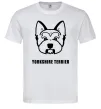 Чоловіча футболка Yorkshire terrier Білий фото