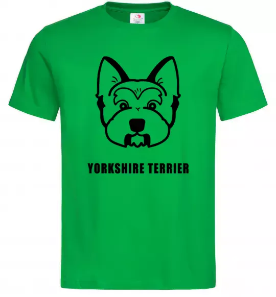 Чоловіча футболка Yorkshire terrier Зелений фото