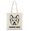 Еко-сумка Yorkshire terrier Бежевий фото