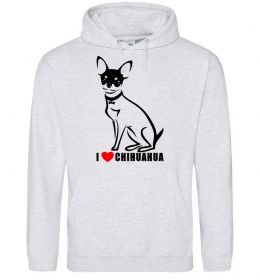 Мужская толстовка (худи) I love chihuahua