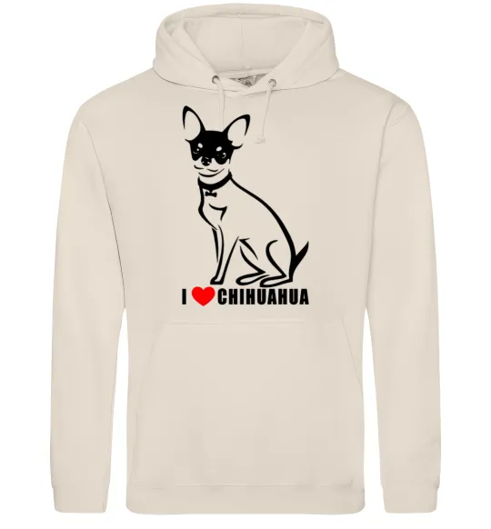 Чоловіча толстовка (худі) I love chihuahua Таш фото