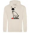 Женская толстовка (худи) I love chihuahua Таш Женская толстовка (худи) I love chihuahua Таш фото