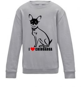 Детский Свитшот I love chihuahua