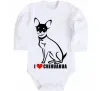 Дитячий бодік I love chihuahua Білий фото
