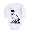 Детский боди I love chihuahua Белый фото