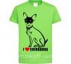 Детская футболка I love chihuahua Лаймовый фото