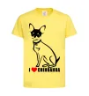 Детская футболка I love chihuahua Лимонный фото