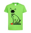 Детская футболка I love chihuahua Лаймовый фото