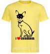 Чоловіча футболка I love chihuahua Лимонний фото