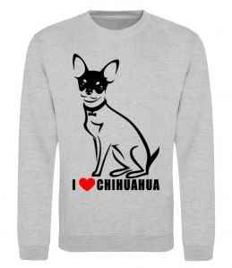Світшот I love chihuahua Світшот I love chihuahua