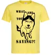 Мужская футболка What are you saying Лимонный Мужская футболка What are you saying Лимонный фото