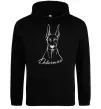Мужская толстовка (худи) Doberman White Черный фото