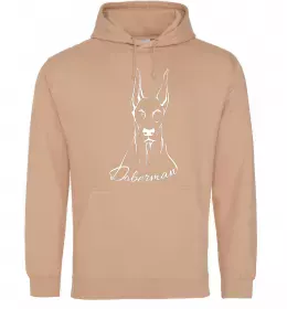 Мужская толстовка (худи) Blackrcolor doberman Серый меланж фото