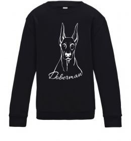 Детский Свитшот Doberman White