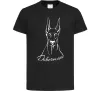 Детская футболка Doberman White Черный фото