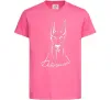 Детская футболка Doberman White Ярко-розовый фото