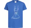 Детская футболка Doberman White Ярко-синий фото