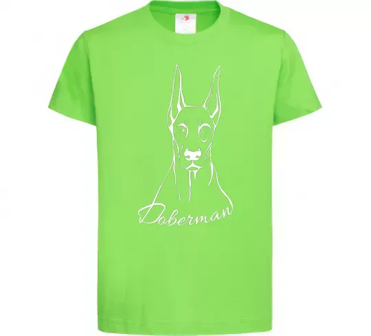 Детская футболка Doberman White Лаймовый фото