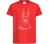Детская футболка Doberman White Красный фото