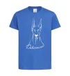 Детская футболка Doberman White Ярко-синий фото