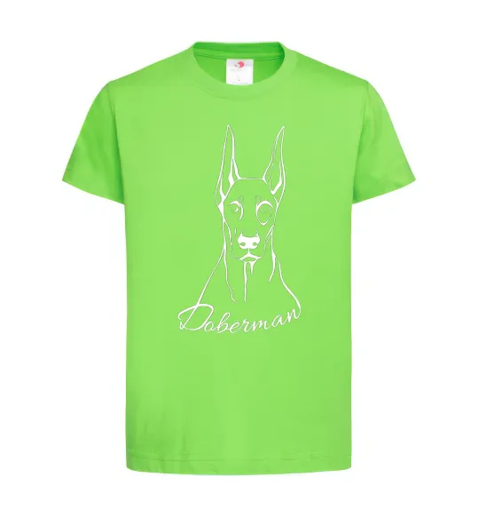Детская футболка Doberman White Лаймовый фото